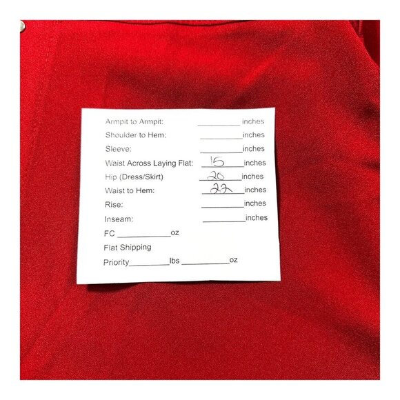 Kate & Mallory Cranberry Red Front Pleated Skirt 1X Poly/Spandex Stud Accents - Picture 3 of 7